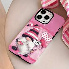 Phone - Cute Spring Pink Gnome Heart Design 2-In-1 Phone, Sturdy Dual-Layer, Durable And Shockproof, Compatible With 17, 16E, 16, 15, 14, 13, 12, 11, 8,, X, XS, XR, Plus, Pro,, SE2 - 混合顏色 1 - 查看 6