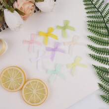 100 piezas Decoraciones de moño de cinta mini de 1.38*1.38 pulgadas, adecuadas para manualidades DIY y fiestas, cumpleaños, Navidad, compromiso, boda, Día de San Valentín, etc., 8 colores disponibles - Arco - Ver 6