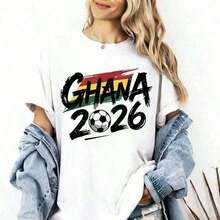Classic Ivory World Cup 2026 Fan Shirt, Football Lover's Shirt With Ivory Flag, 2026 World Cup Fan Shirt, Gift For The Ivory National Team. Size, Summer Tops. Suitable As A Gift. Women's T-Shirt. Elegant Blouses. Boho Chic. Exquisite Printed T-Shirt. Summer Tee - 白色 17 - 查看 7