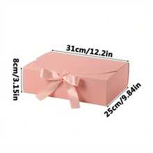 6pcs Set Giftboxes With Lids & Ribbons, 12.2 * 9.84 * 3.15 Inch Birthday Gift Boxes, Bridesmaids Proposal Boxes, Foldable Kraft Paper Gift Boxes For Engagement & Wedding - Gift Box - View 4