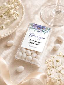 Custom Tic Tac Stickers Flower Labels For Tic Tac Containers Personalized Mint Candy Wedding Favors Floral Bridal Shower Party Favor Stickers Graduation Decorations Graduation Gift Custom Wedding Labels Birthday Gifts Holographic, Personalized Gift - New1 - View 8