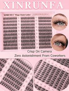 Lash Clusters Wispy 10-16mm Eyelash Clusters Natural DIY Cluster Eyelash Extensions Lash Individual 300pcs Short C Curve - C - View 5