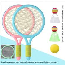 Juego de raqueta y volante de bádminton - Equipo deportivo para interiores/exteriores, adecuado para deportes escolares, fiestas de cumpleaños, vuelta al cole - Regalo educativo y divertido - Multicolor - Ver 9