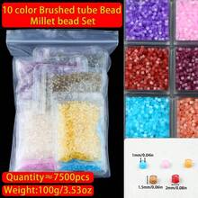Aproximadamente 750 piezas de cuentas de vidrio de 2mm, cuentas para enhebrar para hacer joyas DIY, manualidades, decoración de bordados - Tubo de alambre de dibujo - Ver 13