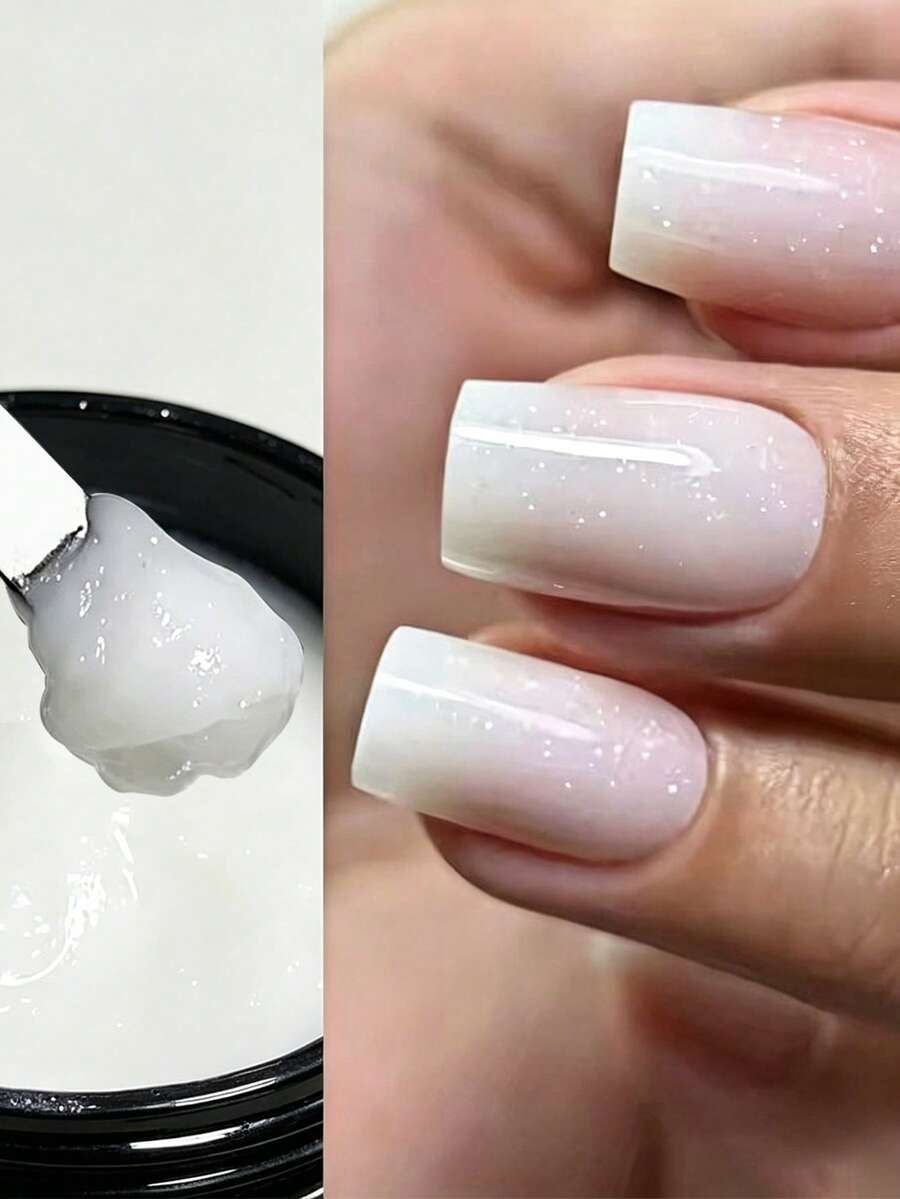 HL Tpo 自發光指甲油 20g 透明半透明色 - 粉色 - 藍色漸層 平滑硬化美甲凝膠 - 美甲首選