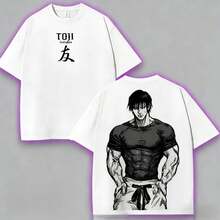 Camiseta  -  |     Estilo Oscuro Anime |    A165 Tela de algodón 100%, suave y transpirable. Manga Corta |     Tallas Disponibles S-3XL |     Diseño Exclusivo para Fans de  |     Ropa Casual Streetwear - Blanco - Ver 4