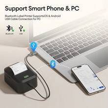 Marklife X2 Portable Thermal Printer Wireless Bluetooth Multifunctional Printer Suitable For Office Labels Stickers Label Maker - Black - View 4