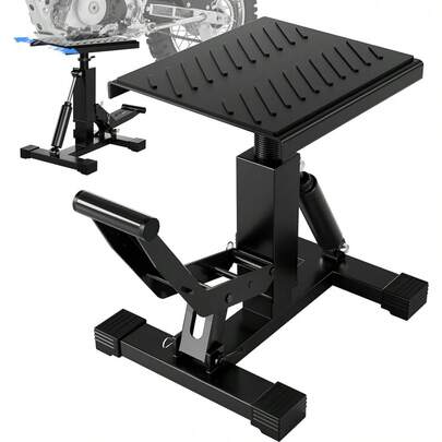 Giá đỡ xe máy/ATV tải trọng 1000 lbs, chiều cao có thể điều chỉnh, phụ kiện lý tưởng cho việc sửa chữa và bảo dưỡng xe địa hình - Màu đen