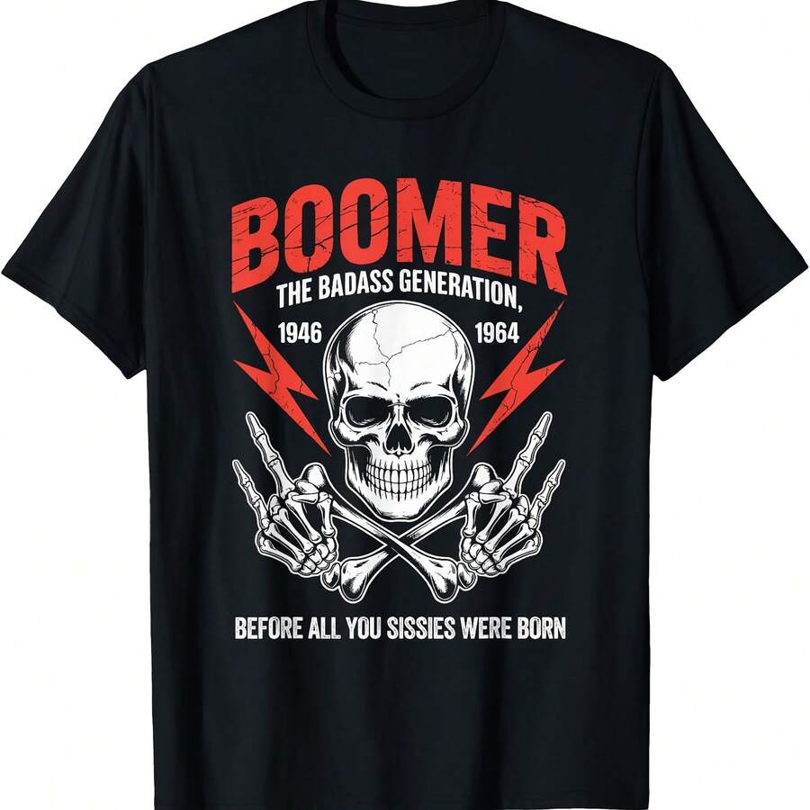 Boomer Generation BadassS 1946-1964 T-Shirt - Black - View 1