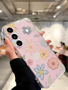 1 Piece Soft Romantic Fashion Floral Print Phone Case Compatible With Huawei Honor, Galaxy A04e/12/A13/A14/A34/A50/A52/A53/A54/S21/S22/S23/S24/S25/S25Ultra/S25FE/S26/S26 PLUS/S26 ULTRA/S26 EDGE, 6A/7A/8A, 12T/13T/15T/15T Pro - 透明 4 - 查看 7
