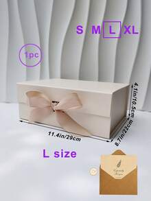 1個多尺寸可折疊硬紙板禮品盒，磁吸蓋長方形盒子附緞帶，適用於伴郎邀請盒、婚禮、聖誕節、萬聖節、生日禮物包裝 - 彩色 - 查看 36