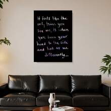 Enmarcado Póster impreso  para decoración de pared - Láminas artísticas "Mírame de otra manera" - ¡Oh, sí, estoy haciendo lo mío! Letras y citas de hip-hop Amor melancólico Rap emotivo - Enmarcado - Ver 5