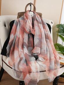 1pc Fashion Printed Scarf/Shawl, Luxury 80*180CM Neck Wrap, Versatile Accessory For Women, Suitable For All Seasons - Multicolor - View 3