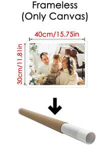1pc Customized Photo Print Canvas Art, Large Size Personalized Poster, Includes DIY Frame (Self-Assembly) Or Canvas Only, Mother's Day Gift - Multicolor - View 33