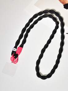 Multifunctional Phone Lanyard Strap, Adjustable Crossbody Halter, Fashionable & Creative Design For Men And Women, Anti-Lost Phone Holder, Camera Strap, Versatile Accessory - Black - View 3
