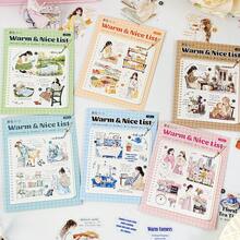 Set de 15 piezas de pegatinas de lista de verificación cálidas y encantadoras, pegatinas lindas de la vida diaria para niñas, hermosas pegatinas decorativas para scrapbooking, diario, planificador y útiles escolares - EXW2312031 - Ver 12