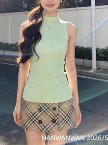 Women Skirts - Khaki - View 3