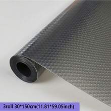 1 Roll Clear Black Shelf Liner, Small Non-Slip Cabinet Liner, Clear Non-Adhesive Drawer Liner, EVA Waterproof Refrigerator Mat, Easy To Cut Cabinet Liner For Shelves, Tables, Cabinets, Kitchens, Storage Racks. (Small 11.8 Inches*59 Inches/30*150cm) - Pure Black - View 13