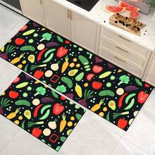 1pc, Home Decor, Cartoon Vegetable Pattern Printed Floor Mat, Diatom Mud Kitchen Rug, Kitchen Mat, Floor Mat, Easy To Clean, Printed Rectangular, Suitable For Living Room, Bedroom, Hallway, Bathroom, Laundry Room - Polyester Rug, Suitable For Indoor And Outdoor Home Decor - Multicolor - View 4
