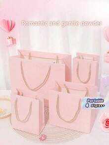 1pc Pink Wedding Gift Bag, Birthday Gift Packaging Bag, Cosmetic Lipstick Gift Bag, Holiday Party Gift Packaging Bag - Multicolor - View 2