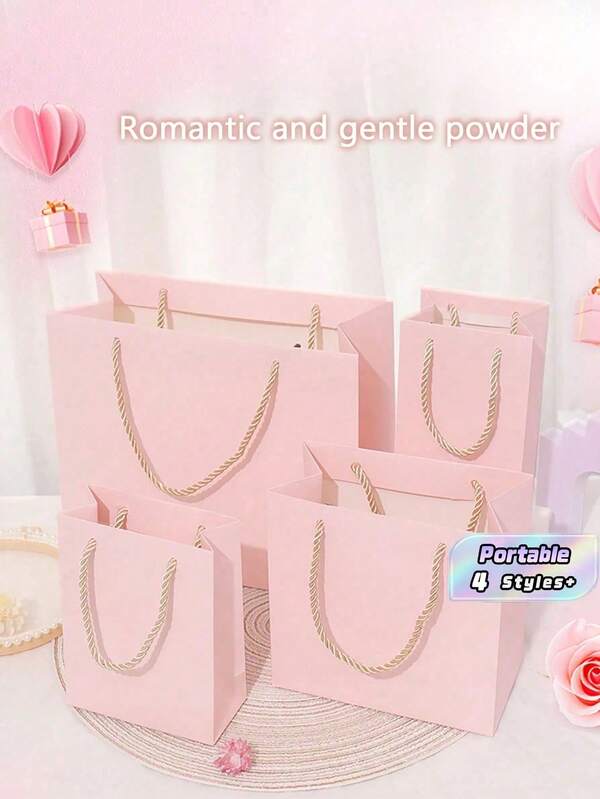1pc Pink Wedding Gift Bag, Birthday Gift Packaging Bag, Cosmetic Lipstick Gift Bag, Holiday Party Gift Packaging Bag
