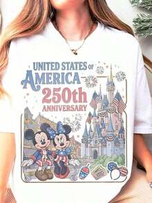 Mickey Minnie T-Shirt For The 250th Anniversary Of Disney USA, Patriotic Disney Street T-Shirt, Magic Kingdom T-Shirt, WDW Family Travel Gift In 2026, Family Travel Gift Of Disneyland, And Gift Of Disney Fans.--Disneys Disneyland Paris The Magic Kingdom Disneyesque The House Of Mouse Mickey Mouse Empire Modest Summer Outfits Take That T Shirt Summer Coord Tops For Women Summer Summer Clothes Women Summer Clothes Summer Tops Summer Tops Women Summer Co Ord Summer Top Summer Outfits White Top Black Top Holiday Outfits For Women  Tops For Women Summer Holiday Gifts Valentine's Day Gifts Earth Day Gifts Oktoberfest Gifts Summer Bank Holiday Gifts - White - View 6