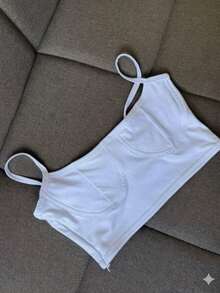 Cropped Half-Cup Top In Colors - Off - View 1