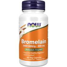 NOW Foods Bromelain 2400 GDU/G - 500 Mg, Proteolytic Enzyme*, 60 Veg Capsules - 60 片裝 - 查看 1