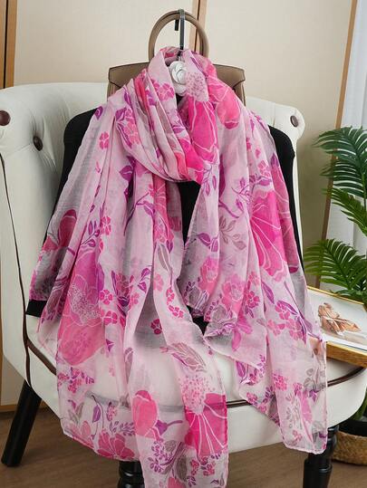 1pc Luxury 80*180CM Travel Scarf, Outdoor Fashionable Long Shawl, Stylish Headscarf, New Printed Shawl For Women, Versatile Scarf For All Seasons