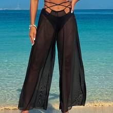 New 2026 Swimsuits For Adult Women, Three-Piece Hot Spring Bathing Suit, Bikini Bathing Suit. - 黑色長褲(細腰帶) - 查看 1