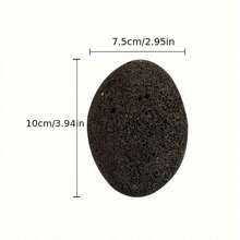 1pc Natural Exfoliating Foot Pumice Stone - Unscented Exfoliating Pedicure Tool, Suitable For Feet And Hands Exfoliation - Black - View 4