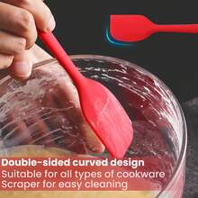 6pcs Silicone Baking Tools - Heat Resistant Spatula & Basting Brush Set, Easy To Clean Multi-Functional Kitchenware, Suitable For Cake Decorating/Cooking/Grilling, Ideal Gift For Halloween & Christmas - Multicolor - View 5