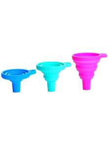 3pcs/1pc Foldable Silicone Funnel - Kitchen Telescopic Mini Oil Funnel, Home Cooking Tool, Portable Liquid Dispensing Funnel, Portable And Easy To Store, Convenient For Pouring Liquid, - Kitchen And Restaurant Essential (Random Color) - Multicolor - View 8