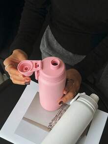 Ermo de 800ml . Vaso térmico para bebidas calientes y frías. Termos portátil de acero inoxidable ideal para viajes. - Azul - Ver 5