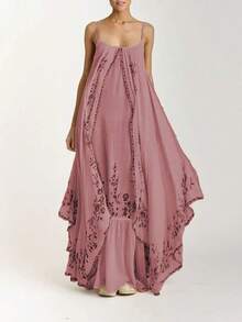 Women Long Dresses - Light Blue - View 3