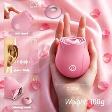 RUIJU Dildo - Sucking Vibrator Rose Sex Toy G Spot Vibrator - Clitoral Nipple Massage Sucking Vibrator -Vibrator Dildo - 10 Powerful Modes, Anal Toys For Couple, Woman Pleasures Toy [Valentine's Day Gift] - 顏色4 - 查看 5