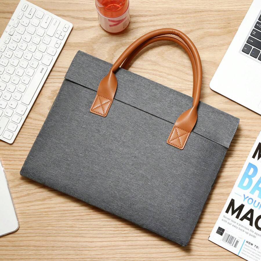 Borsa per laptop alla moda da 15,6 pollici, borsa per laptop leggera e semplice, borsa da lavoro per uomo - Grande verde - Visualizzare 1