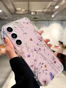 1 Piece Soft Romantic Fashion Floral Print Phone Case Compatible With Huawei Honor, Galaxy A04e/12/A13/A14/A34/A50/A52/A53/A54/S21/S22/S23/S24/S25/S25Ultra/S25FE/S26/S26 PLUS/S26 ULTRA/S26 EDGE, 6A/7A/8A, 12T/13T/15T/15T Pro - 透明 6 - 查看 7