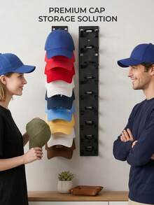 2 Stück Baseballmützen Wandhalterung Organizer Regal, Mehrstufiger Displayhalter, große Kapazität, praktische Mützenaufbewahrung, starker Klebe- oder Schraubenbefestigung, hält Mützen ordentlich und knitterfrei, geeignet als Geschenk für verschiedene Anlässe - Verschiedenfarbig - Übersicht 6