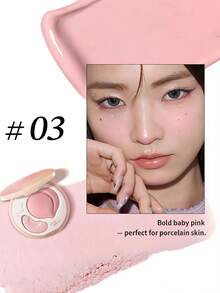 Little Ondine Duo-Color Highlighter 03, Highlighter & Contour 2-in-1, Highlighter Pink & Contour Alami, Mencerahkan & Membentuk Wajah dengan Warna Merah Muda, Kilau Alami, Warna yang Dapat Disesuaikan, Tahan Lama, Ringan dan Praktis untuk Dibawa Bepergian, HADIAH - 03 - View 4
