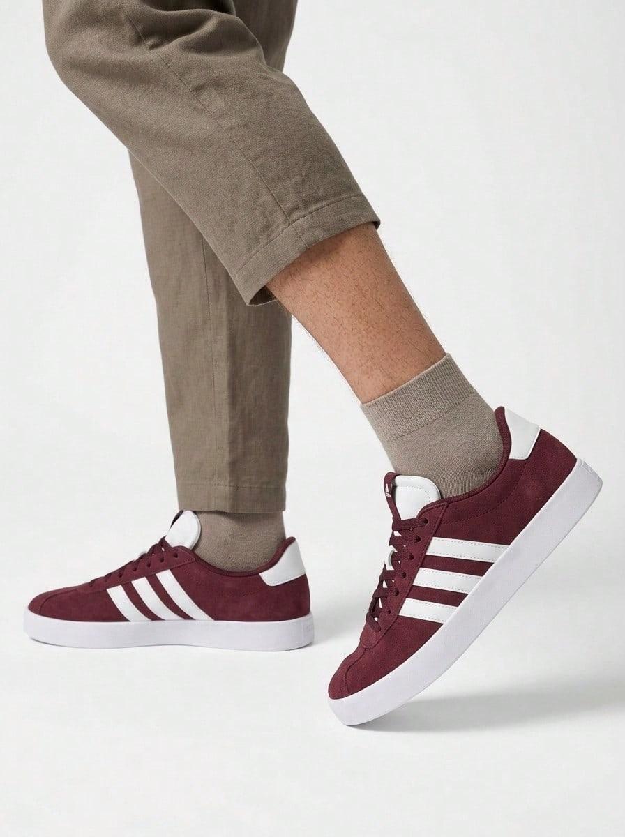 Adidas VL 法院 3.0 - 暗影紅/雲白/暗影紅 - 查看 1