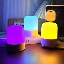 1個 16色變色 RGB 觸控夜燈,便攜式可調光 LED 床頭檯燈氛圍燈,迷你 USB 閱讀燈,適用臥室、浴室、客廳、宿舍、派對、生日、節日家居裝飾禮物 - 16色小夜燈 - 查看 5