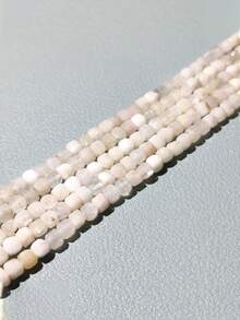 Natural Faceted Cube Amazonite Howlite Apatite Moonlight Agate Stone Square Spacer Beads For Jewelry Making Diy Bracelet 3x3mm - Multicolor - View 3