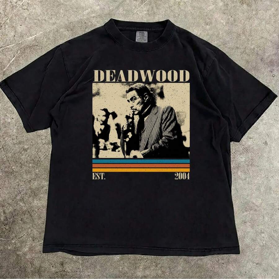 Deadwood TV Series Shirt - Co Mfort Colors Vintage Tee - Black - View 1