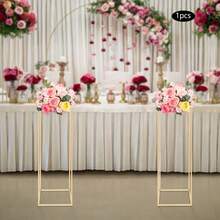 Wedding Flower Stand Gold, Iron Acrylic Stand, Stable 80cm Height, Dismountable, For Wedding Party Decoration, Load Capacity 5kg - A - View 6
