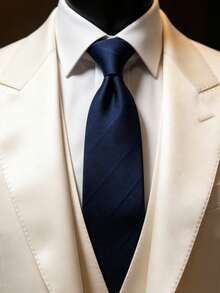 1pc Solid Color/Striped Necktie, Multi-Color Business Formal Versatile Tie For Men - Multicolor - View 2