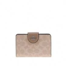 Coach Printed Ladies' Short Purse CW786SVPWH - Sand Yellow CW786SVPWH - View 1