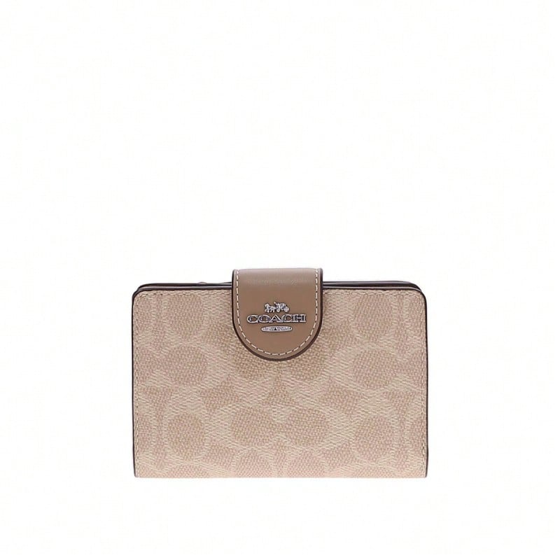 Coach Printed Ladies' Short Purse CW786SVPWH - Sand Yellow CW786SVPWH - View 1