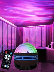 [Aurora Light Projector] 2/1pcs Aurora Light Projector - Northern Lights Projector With Remote Control - Mini Night Light Projector Atmosphere Lamp, Suitable For Bedroom/Ceiling/Party - Aurora - View 6