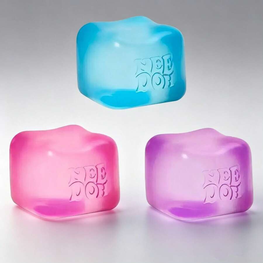 Đồ chơi bóp giảm căng thẳng Schylling Need Nice Oh Cube dành cho thanh thiếu niên và người lớn, hình vuông, quà tặng sinh nhật/ngày lễ (không có bao bì) - Nhiều màu - Xem 1